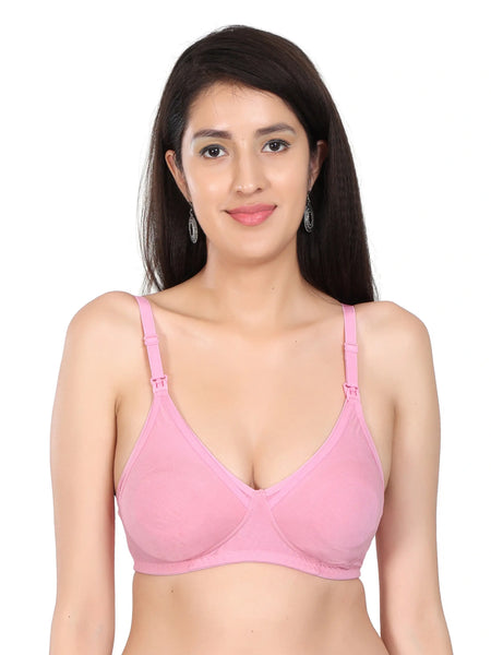 Bamboo Fabric Nursing Bra | Maternity Bra for Breastfeeding Women | Baby Pink