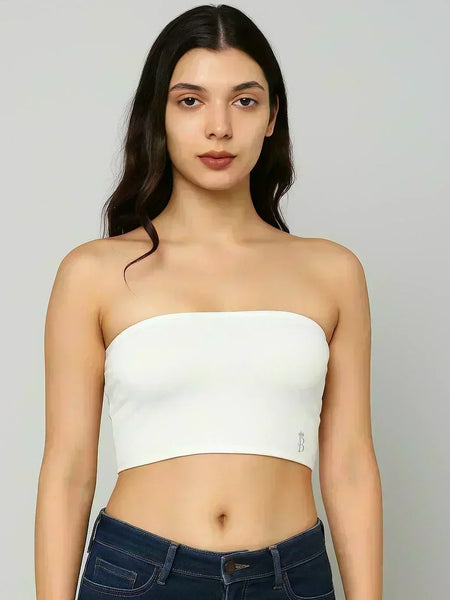White Bamboo Tube Top