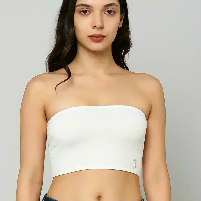 White Bamboo Tube Top