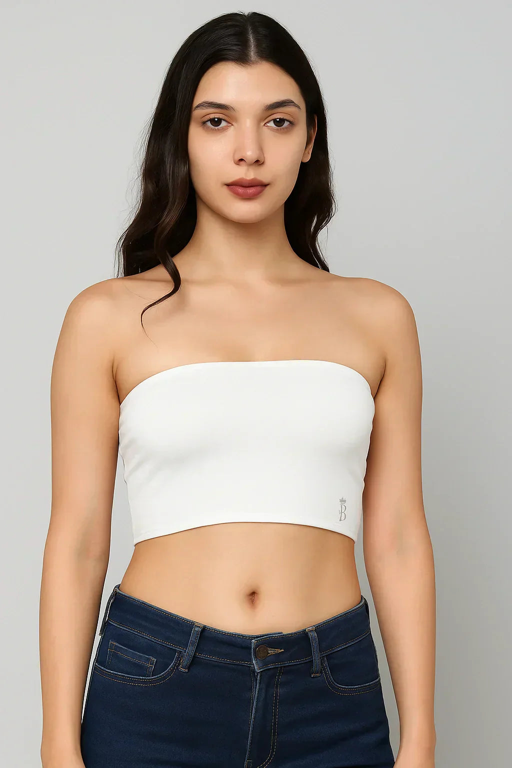White Bamboo Tube Top For Woman And Girls