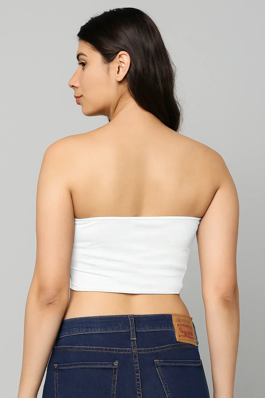 White Bamboo Tube Top For Woman And Girls