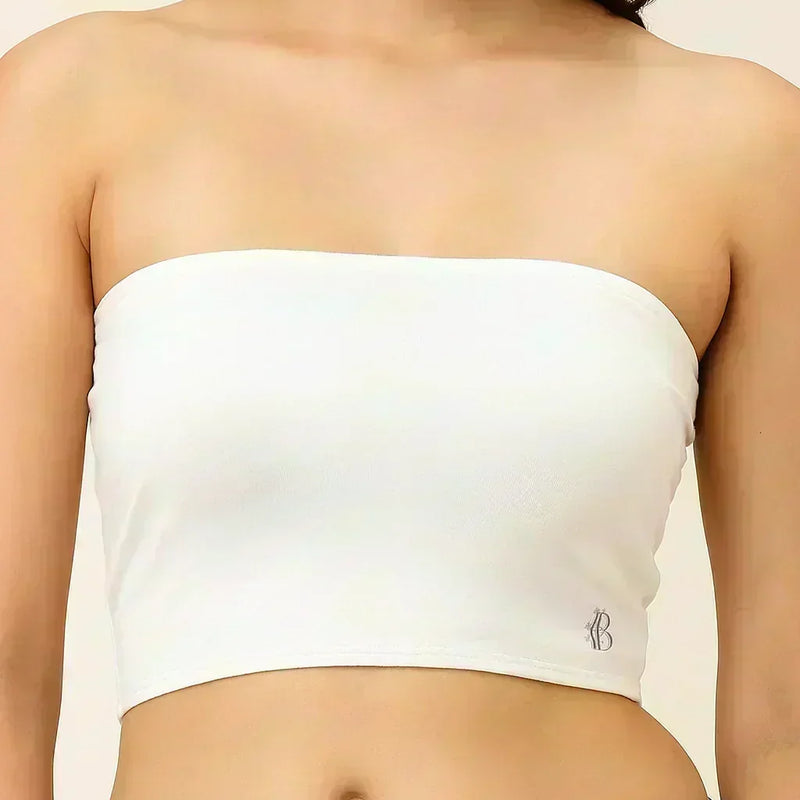 White Bamboo Tube Top For Woman And Girls