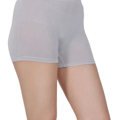 Bamboo Fabric Mid Rise Shorts | Black and Gray | Pack of 2