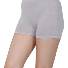 Bamboo Fabric Mid Rise Shorts | Black and Gray | Pack of 2