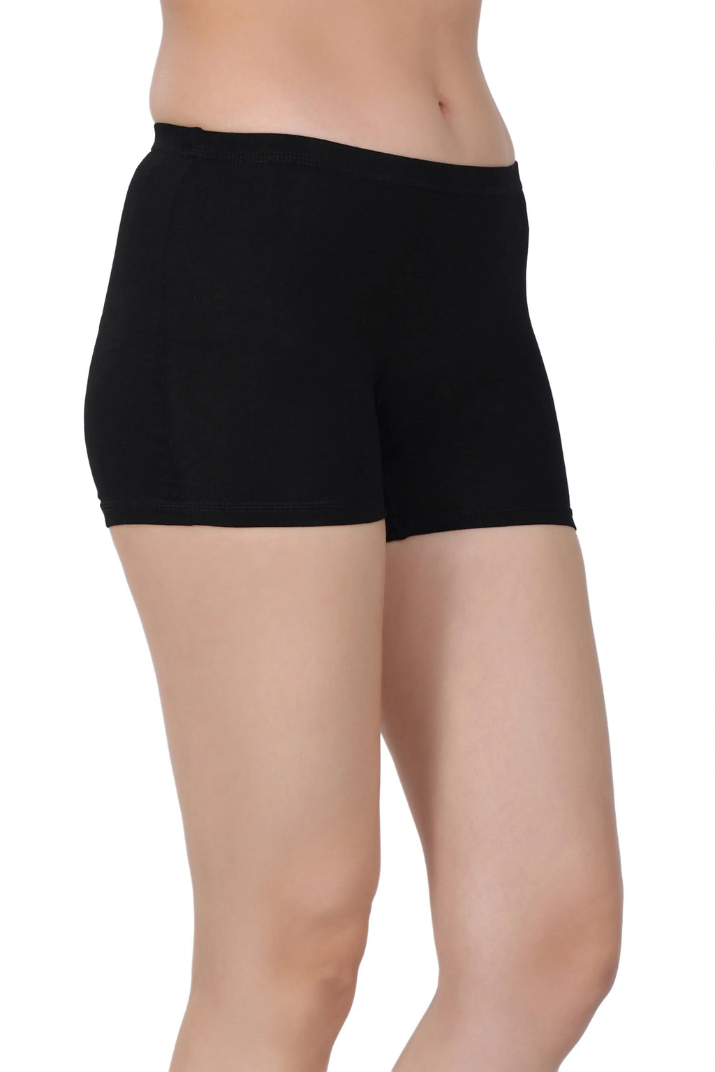 Bamboo Fabric Mid Rise Shorts | Black and Gray | Pack of 2