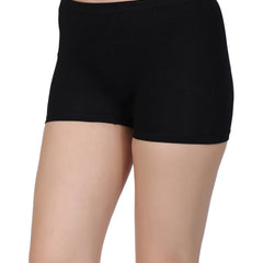 Bamboo Fabric Mid Rise Shorts | Black and Gray | Pack of 2