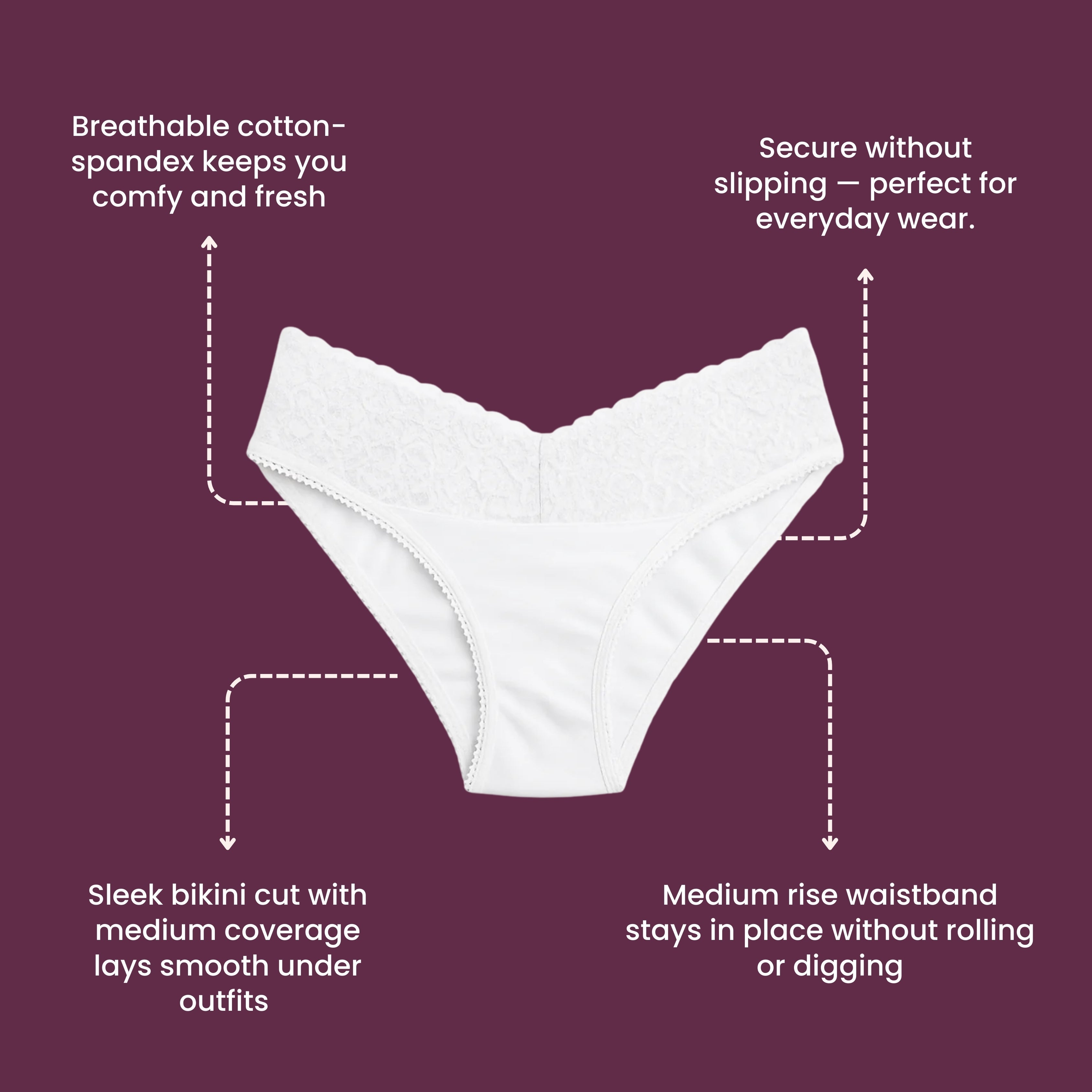 Mid Waist Bikini Panty