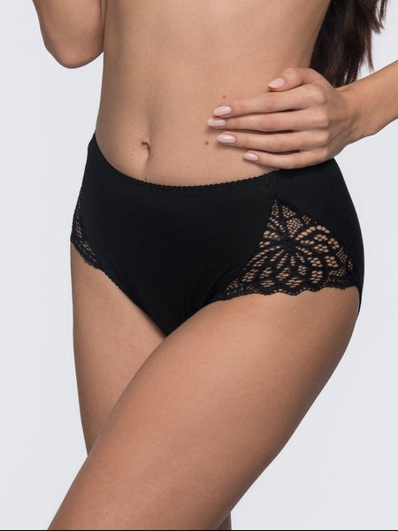 Dominque Lace Matching Brief - Black