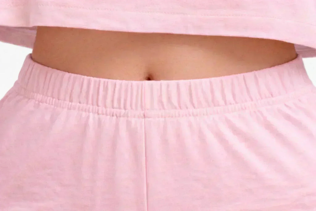 Women's Bamboo Fabric Mid Rise Shorts | Beige and Mauve | Pack of 2