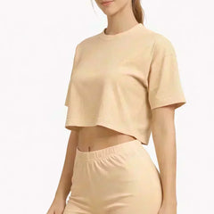 Women's Bamboo Fabric Mid Rise Shorts Underwear | Beige and Mauve | Pack of 2