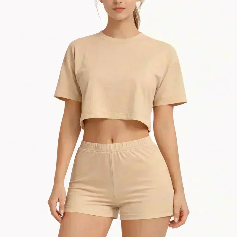 Women's Bamboo Fabric Mid Rise Shorts Underwear | Beige and Mauve | Pack of 2