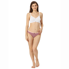 SOIE Woman - Non Padded Non Wired Full Coverage Cotton Spandex Encircled T-shirt Bra - -for Women