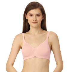 SOIE Woman - Non Padded Non Wired Full Coverage Cotton Spandex Encircled T-shirt Bra - -for Women