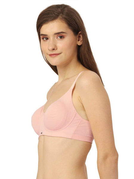 SOIE Woman - Non Padded Non Wired Full Coverage Cotton Spandex Encircled T-shirt Bra - -for Women