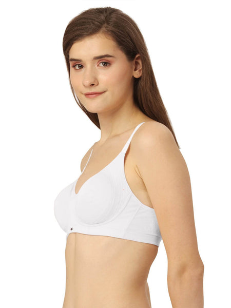 SOIE Woman - Non Padded Non Wired Full Coverage Cotton Spandex Encircled T-shirt Bra - -for Women