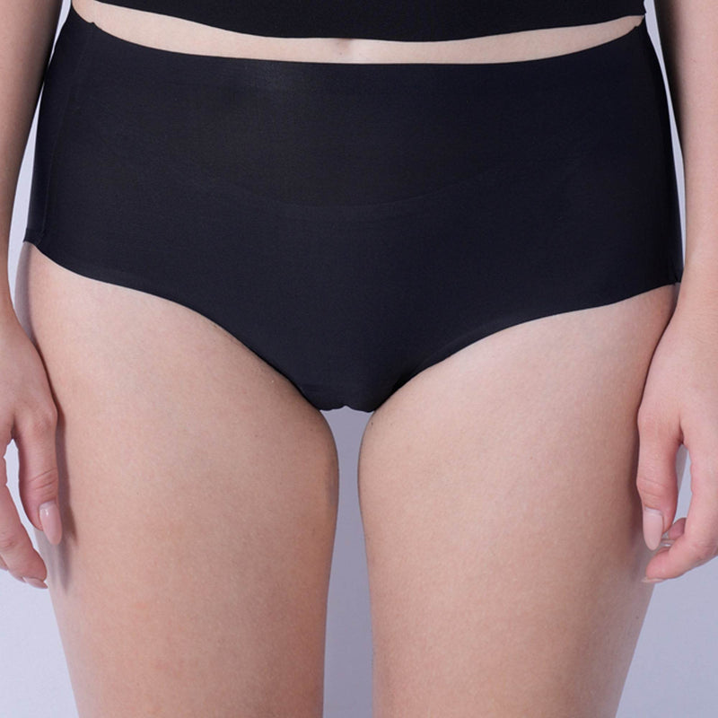 SOIE Woman - Seamless Mid Waist Full Coverage Brief with No Visible Panty Line (Pack of 2) - Panty -for Women