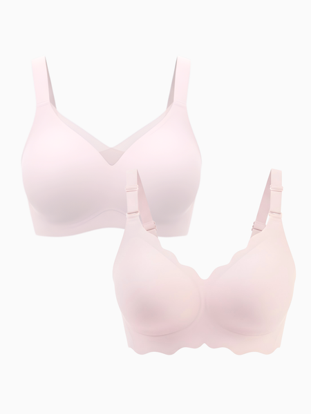 Pretty in Pink Bundle - Bello & Sofia Pink Seamless Wirefree Bras
