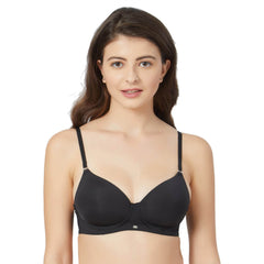 SOIE Woman - Semi/Medium Coverage Padded Non Wired T-shirt Bra with Detachable Straps - Bra -for Women