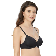 SOIE Woman - Semi/Medium Coverage Padded Non Wired T-shirt Bra with Detachable Straps - Bra -for Women