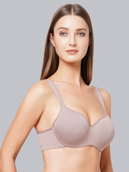 SOIE Woman - Padded Wired Full Coverage Seamless Cups Sweetheart Neckline Bra - Bra -for Women