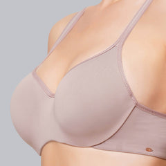 SOIE Woman - Padded Wired Full Coverage Seamless Cups Sweetheart Neckline Bra - Bra -for Women