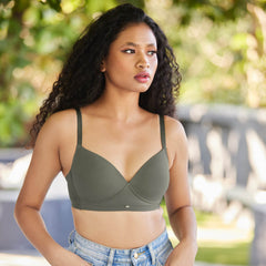 SOIE Woman - Full Coverage Padded Non Wired T-shirt Bra - Bra -for Women