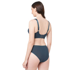 SOIE Woman - Full Coverage Minimiser Bra with High Waist Brief Set - Lingerie set -for Women