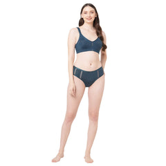 SOIE Woman - Full Coverage Minimiser Bra with High Waist Brief Set - Lingerie set -for Women