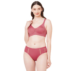 SOIE Woman - Full Coverage Minimiser Bra with High Waist Brief Set - Lingerie set -for Women