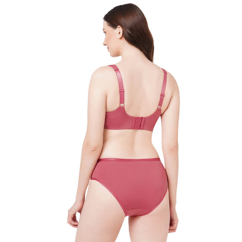 SOIE Woman - Full Coverage Minimiser Bra with High Waist Brief Set - Lingerie set -for Women
