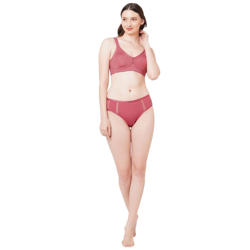 SOIE Woman - Full Coverage Minimiser Bra with High Waist Brief Set - Lingerie set -for Women