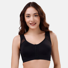 SOIE Woman - Front Closure Full Coverage Non Padded Non Wired Bra - -for Women