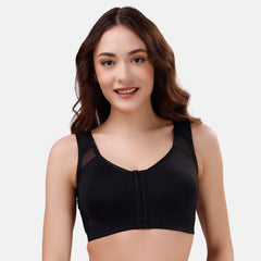 SOIE Woman - Front Closure Full Coverage Non Padded Non Wired Bra - -for Women