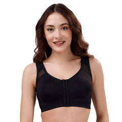 SOIE Woman - Front Closure Full Coverage Non Padded Non Wired Bra - -for Women