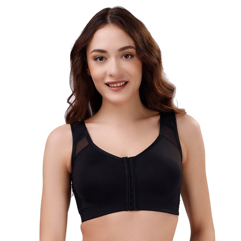 SOIE Woman - Front Closure Full Coverage Non Padded Non Wired Bra - -for Women