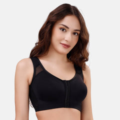 SOIE Woman - Front Closure Full Coverage Non Padded Non Wired Bra - -for Women