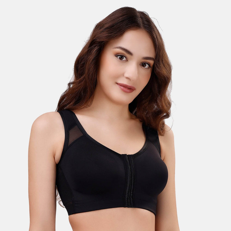 SOIE Woman - Front Closure Full Coverage Non Padded Non Wired Bra - -for Women