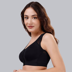 SOIE Woman - Front Closure Full Coverage Non Padded Non Wired Bra - Bra -for Women