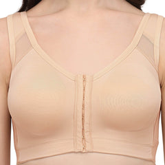 SOIE Woman - Front Closure Full Coverage Non Padded Non Wired Bra - -for Women