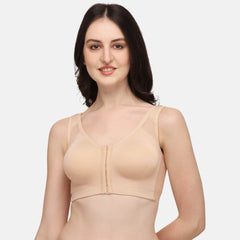 SOIE Woman - Front Closure Full Coverage Non Padded Non Wired Bra - -for Women