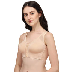 SOIE Woman - Front Closure Full Coverage Non Padded Non Wired Bra - -for Women