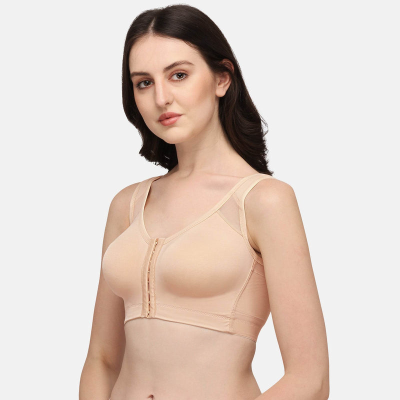 SOIE Woman - Front Closure Full Coverage Non Padded Non Wired Bra - -for Women
