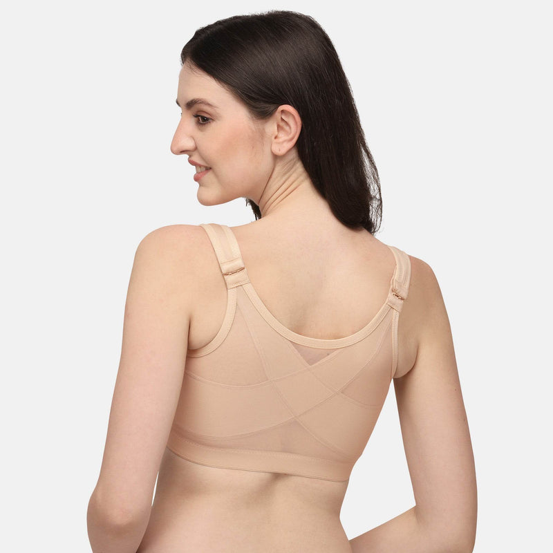 SOIE Woman - Front Closure Full Coverage Non Padded Non Wired Bra - -for Women