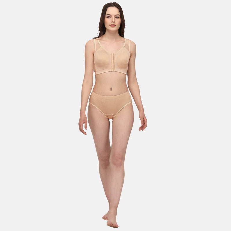 SOIE Woman - Front Closure Full Coverage Non Padded Non Wired Bra - -for Women