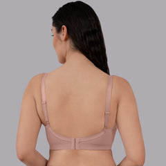 Non Padded Non Wired Full Coverage Cotton Spandex Encircled T-shirt Bra