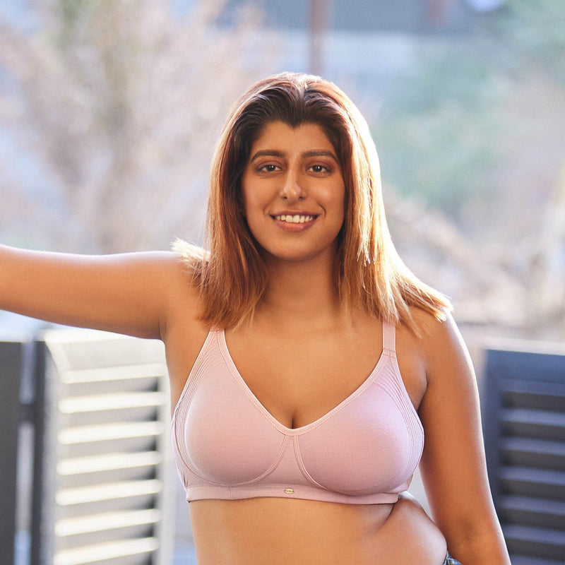 SOIE Woman - Non Padded Non Wired Full Coverage Cotton Spandex Encircled T-shirt Bra - -for Women