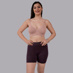 Non Padded Non Wired Full Coverage Cotton Spandex Encircled T-shirt Bra