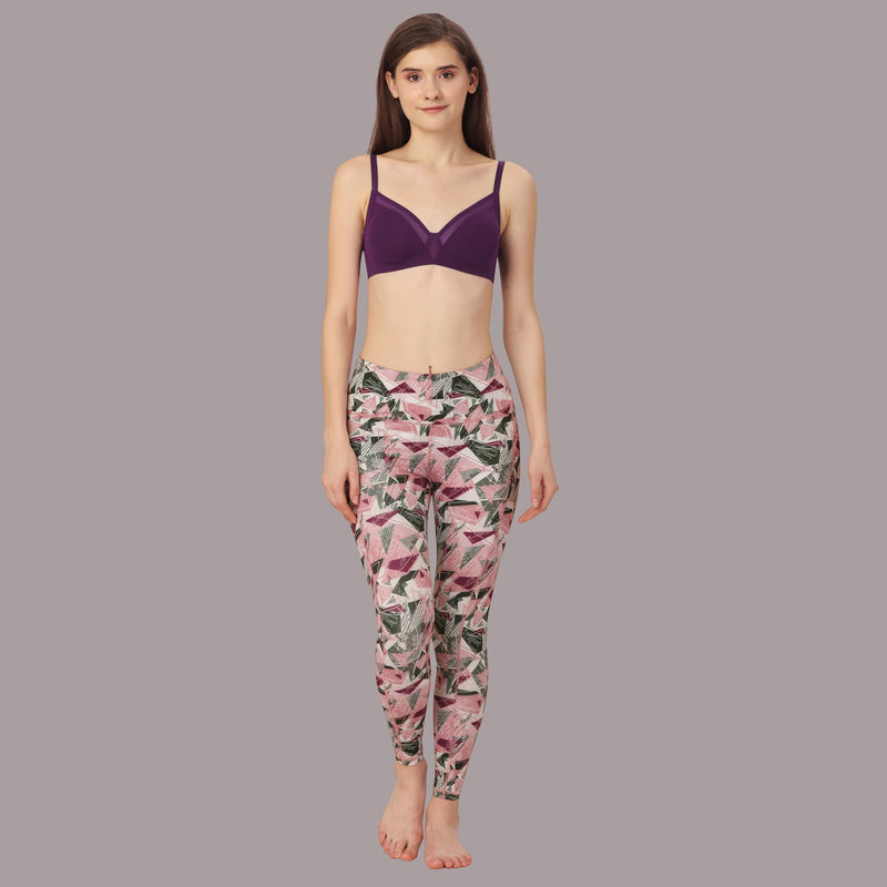 Non Padded Non Wired Medium Coverage Cotton Spandex Bra