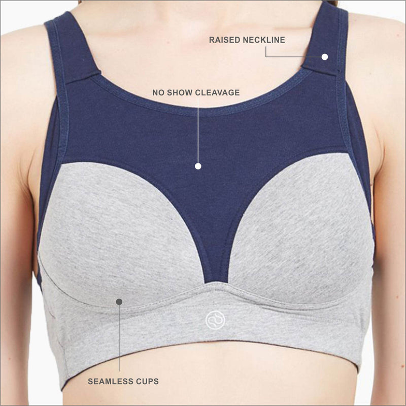 SOIE Woman - Extreme Coverage High Impact Lightly Padded Non Wired Sports Bra - Sports Bra -for Women