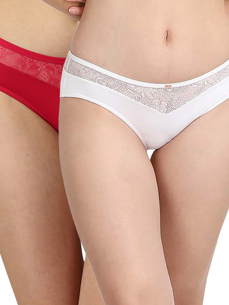 Mid Rise Brief With Lace Detailing (Pack of 2)